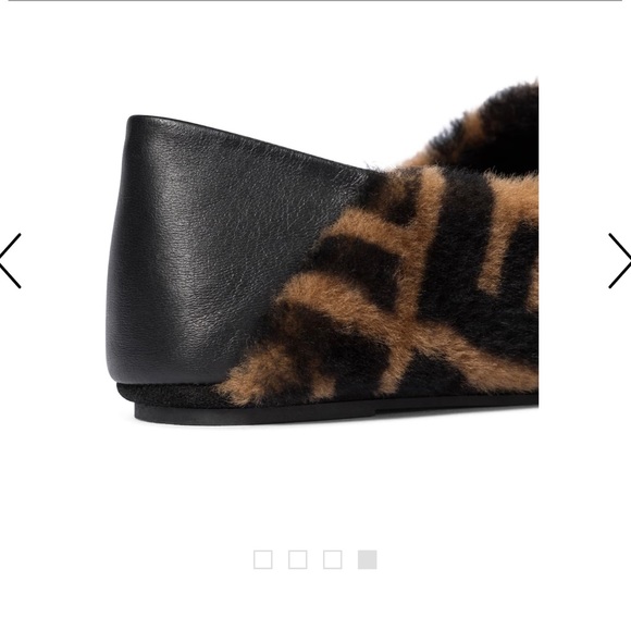 WOMENS FENDI SHEARLING NAPPA Monogram Slippers Size 39 - Picture 6 of 16